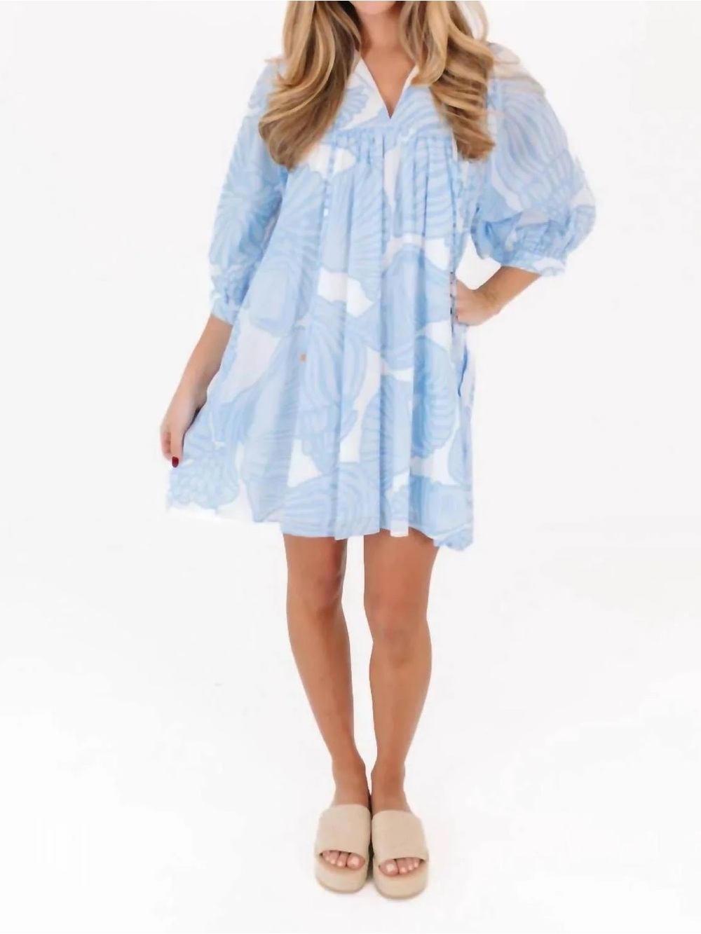 J. Marie Charlotte Puff Sleeve Dress